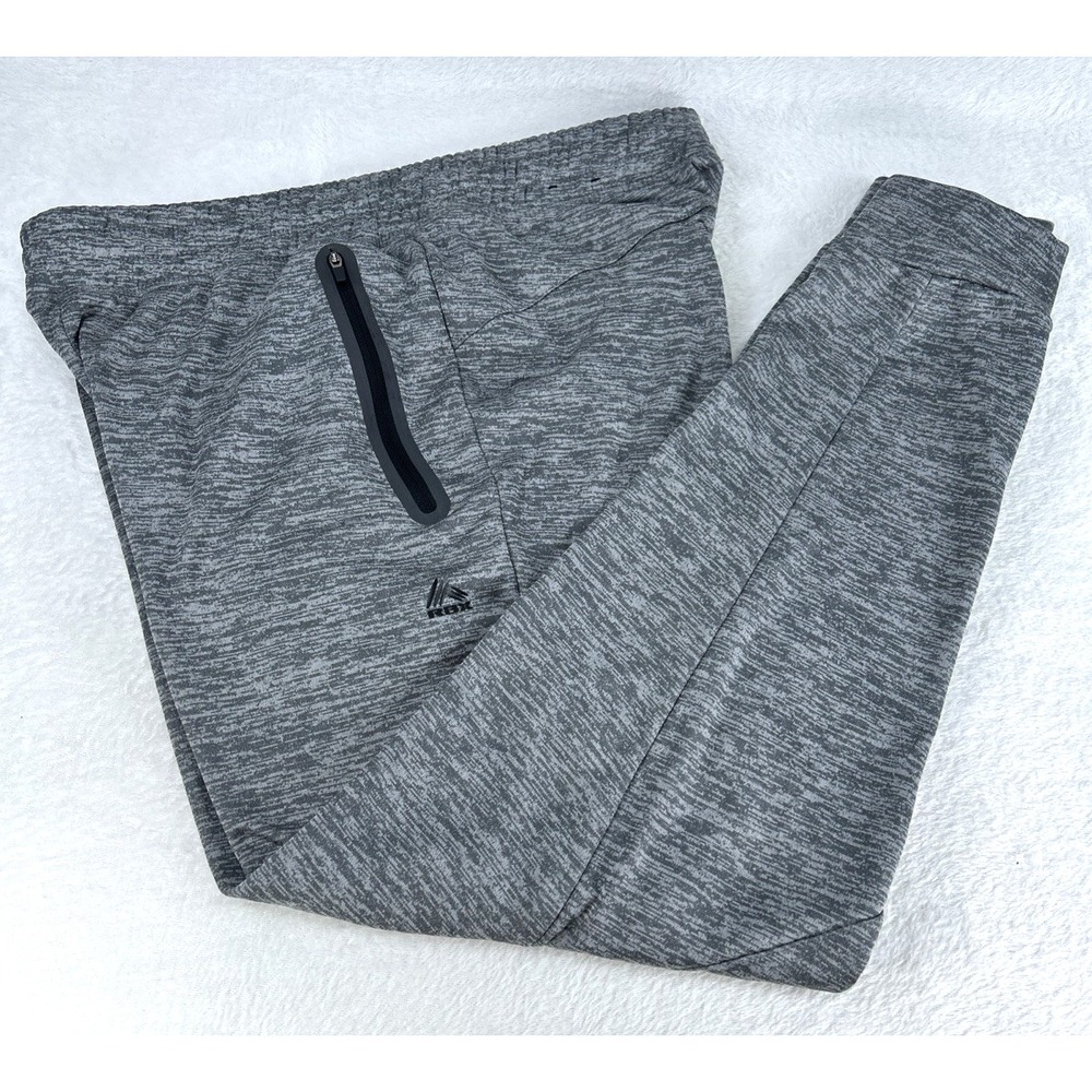 RBX Live.Life.Active Men's Gray /Black Tapered Fit Jogger Pants Sz LG New WO Tag